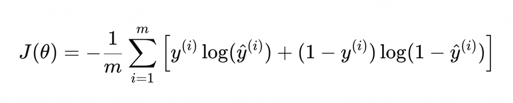 Binary Cross-Entropy Formula